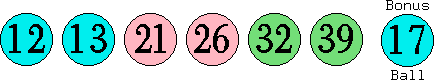 12 13 21 26 32 39 (17)