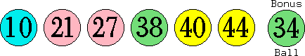 10 21 27 38 40 44 (34)