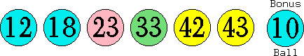 12 18 23 33 42 43 (10)